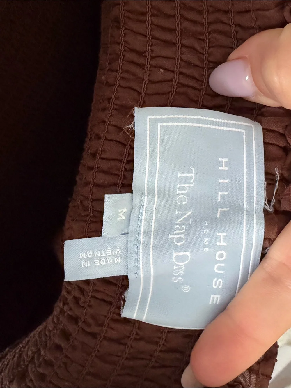 Hill House Marguerite Dress - Brown Tonal Searsucker - Picture 7 of 7